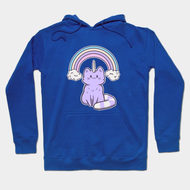 cute caticorn Hoodie by ArtStopCreative